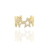 Diamond Stars Ring in 18K Yellow Gold