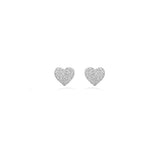 Diamond Hearts Earrings in 18k Yellow Gold