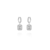 Gold Hoop Drop Earrings with 0.74ct Diamonds