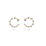Circle Diamond Earrings in 18K Gold