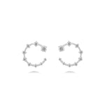 Circle Diamond Earrings in 18K Gold