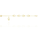 Chain Bracelet With Hamsa Charms in 18k Yellow Gold
