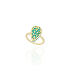 Pear-Shaped Ring in 18K Yellow Gold