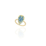 Pear-Shaped Ring in 18K Yellow Gold
