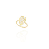 Pear-Shaped Ring in 18K Yellow Gold