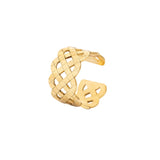 Criss Cross 18K Gold Cuff Ring