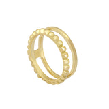 Beaded Double Row Ring